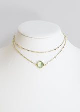 CELESTE ABBY DOUBLE CHOKER NECKLACE GREEN AMETHYST WHOLESALE 1