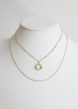 LIVEOUTLOUD ANYA CABLE GREEN AMETHYST NECKLACE WHOLESALE 1
