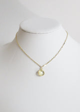 LIVEOUTLOUD ANYA CABLE CITRINE LEMON NECKLACE WHOLESALE 1