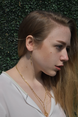 LIVEOUTLOUD ANYA DOUBLE LOGO EARRING PAIR (Fresh)