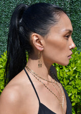 LIVEOUTLOUD ANYA TRIPLE LOGO EARRING & LIVEOUTLOUD CABLE LOGO EARRING
