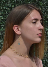 METALLIC OCEAN AQUAMARINE EARRINGS WHOLESALE