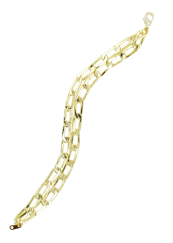 Jasper Double Chunky Chain Bracelet (Fresh)