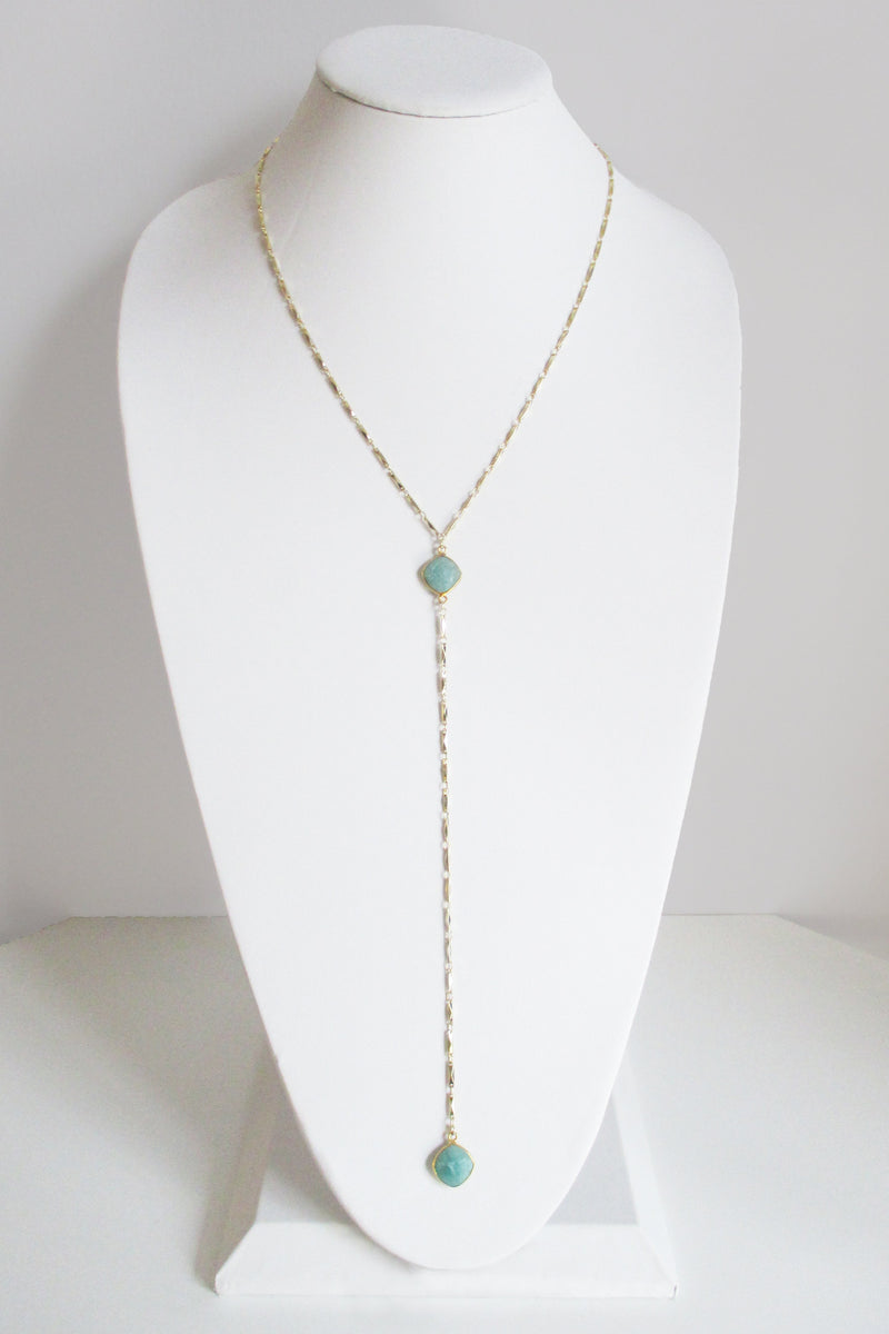 MG ANYA CELESTE Y NECKLACE AMAZONITE WHOLESALE 1