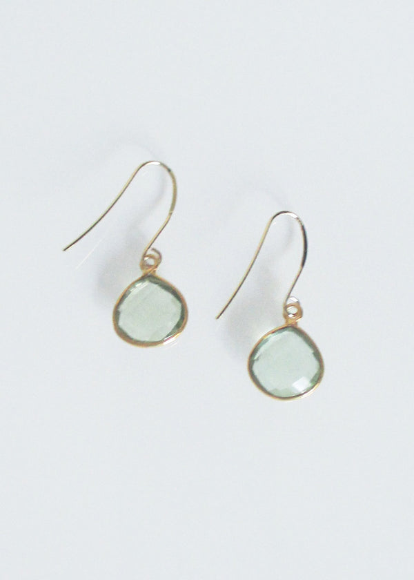 CECELIA SOLO GREEN AMETHYST EARRINGS WHOLESALE