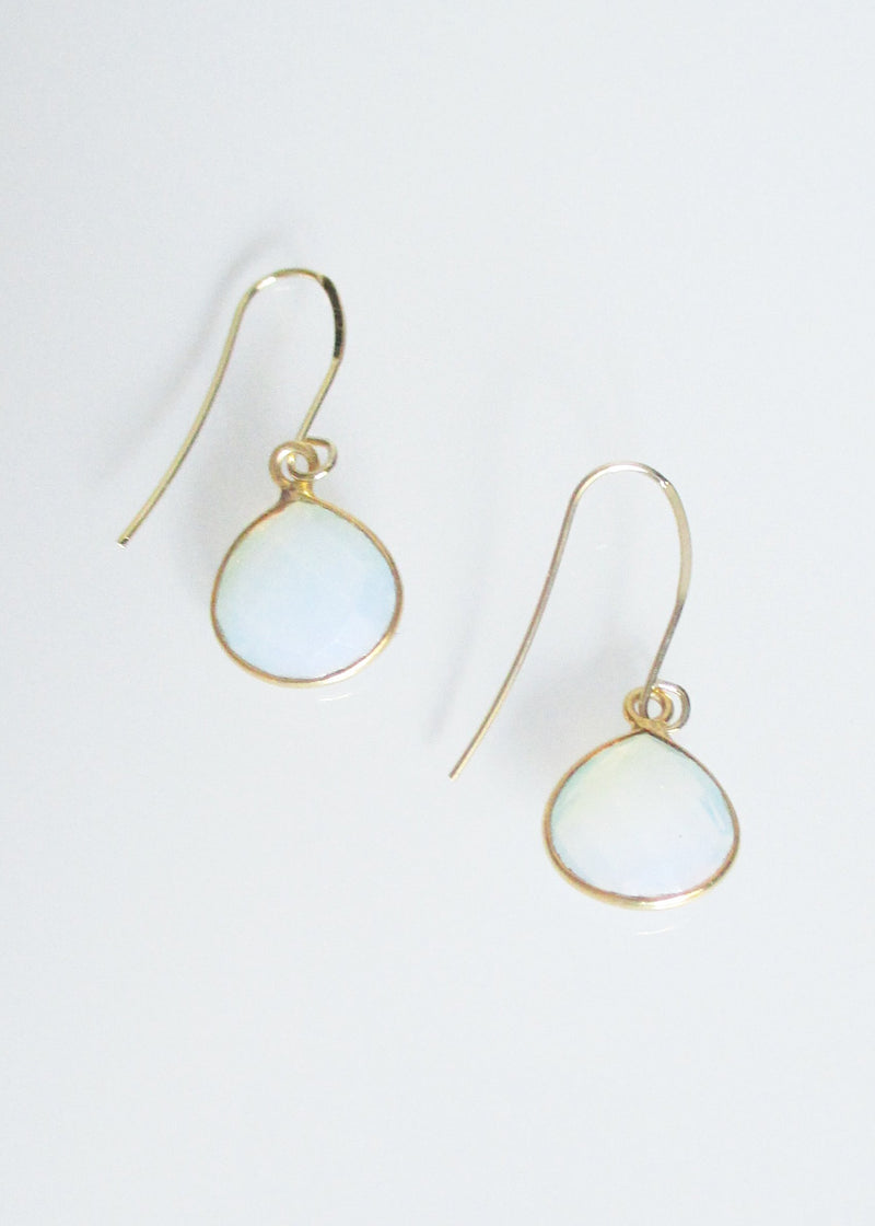 CECELIA SOLO WHITE OPAL EARRINGS WHOLESALE