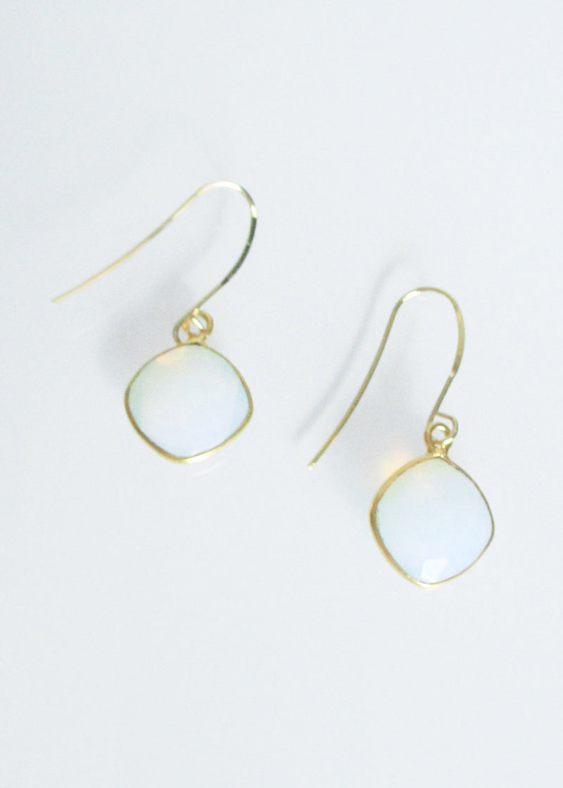 CELESTE SOLO WHITE OPAL EARRINGS WHOLESALE