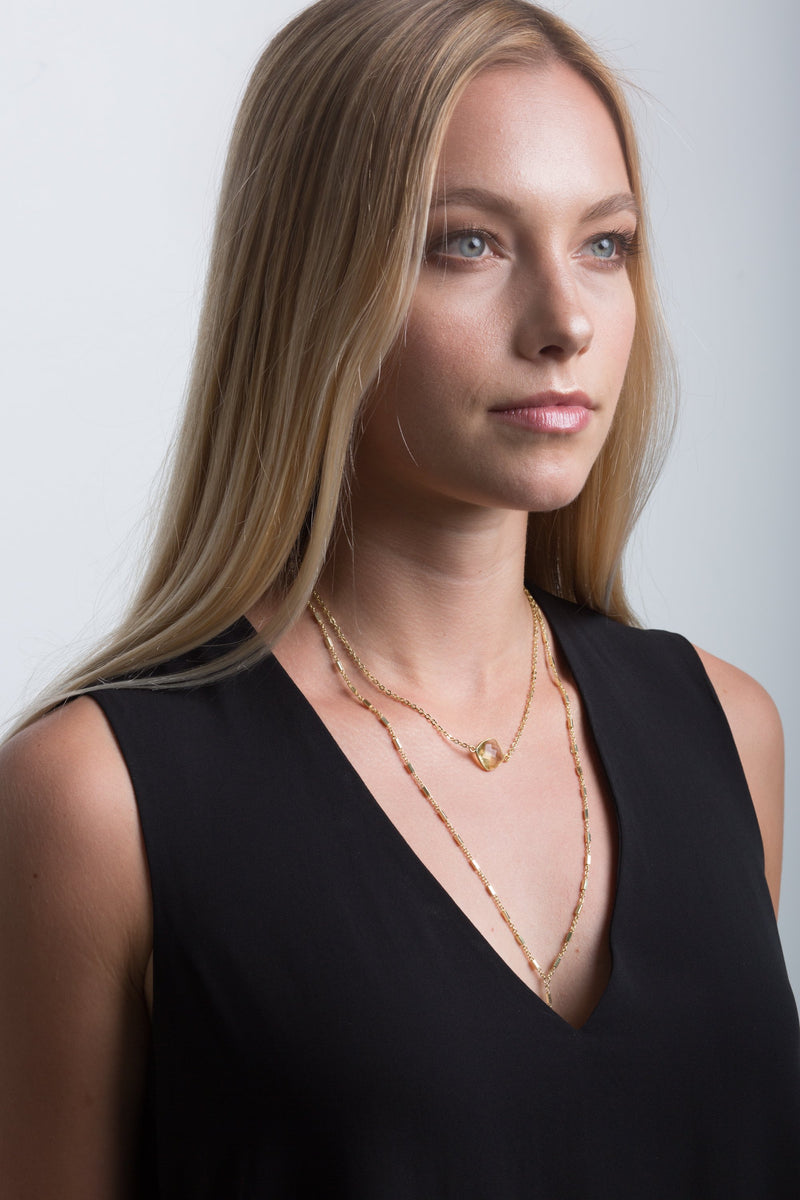 CELESTE KARA Y NECKLACE CITRINE LEMON WHOLESALE 1