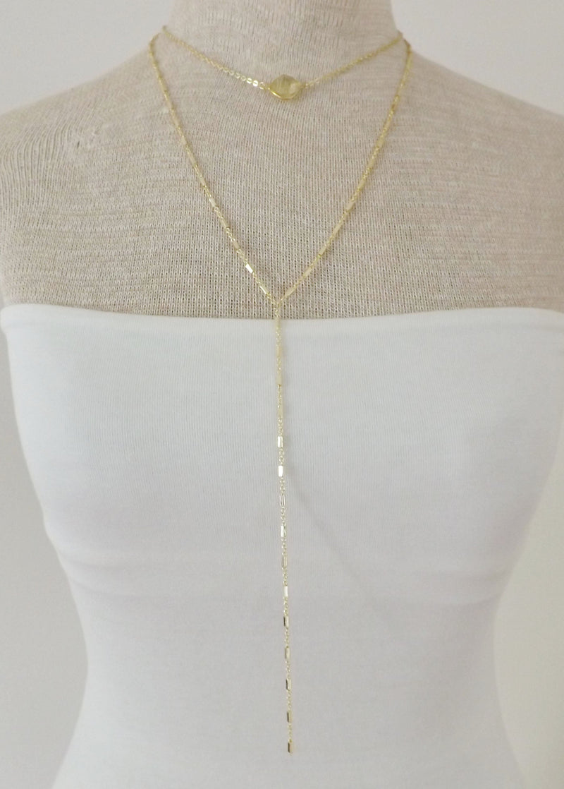 CELESTE KARA Y NECKLACE CITRINE LEMON WHOLESALE 1