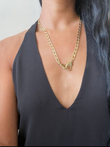 Evolve Jasper Double Big Lock Necklace (Fresh)