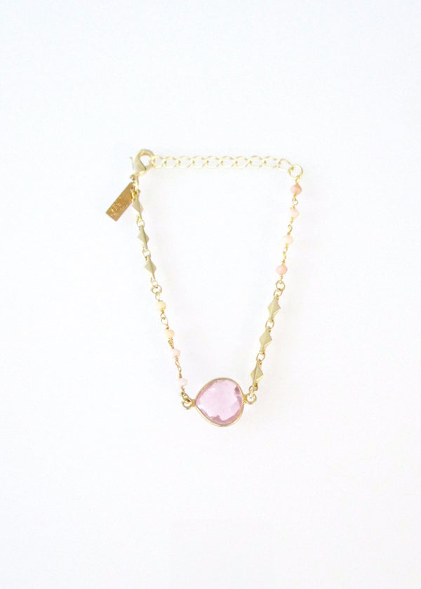 MILA BRACELET CLEAR ROSE PINK WHOLESALE 1