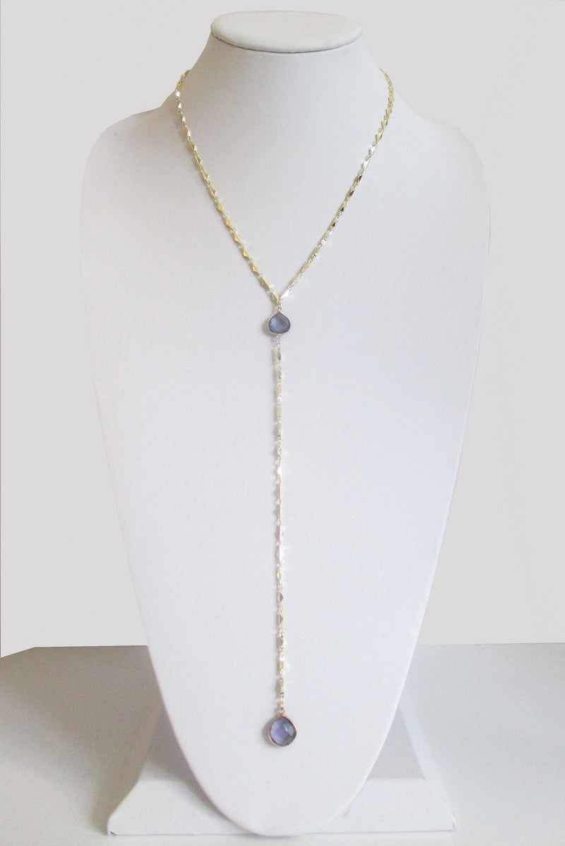 ARIANNA CECELIA Y NECKLACE PURPLE IOLITE WHOLESALE 1