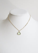 LIVEOUTLOUD ANYA CABLE GREEN AMETHYST NECKLACE WHOLESALE 1