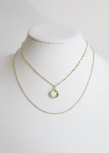 LIVEOUTLOUD ANYA CABLE GREEN AMETHYST NECKLACE WHOLESALE 1