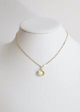 LIVEOUTLOUD ANYA CABLE CITRINE LEMON NECKLACE WHOLESALE 1