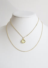 LIVEOUTLOUD ANYA CABLE CITRINE LEMON NECKLACE WHOLESALE 1