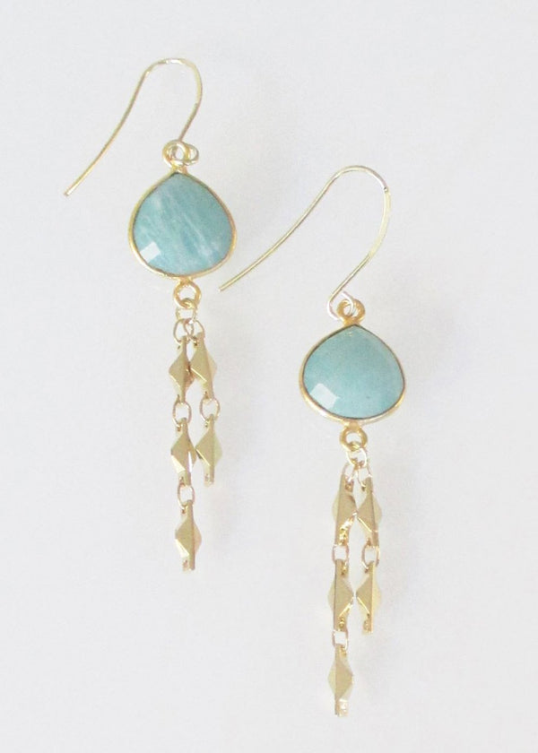 MAGICAL GALAXY EARRING AMAZONITE IOLITE WHOLESALE