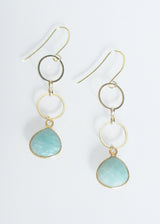 METALLIC OCEAN AMAZONITE EARRINGS WHOLESALE