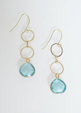 METALLIC OCEAN AQUAMARINE EARRINGS WHOLESALE