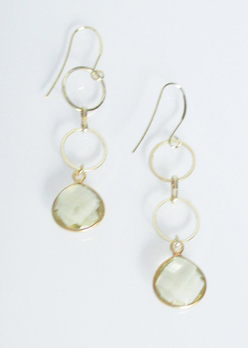 METALLIC OCEAN LEMON EARRINGS WHOLESALE