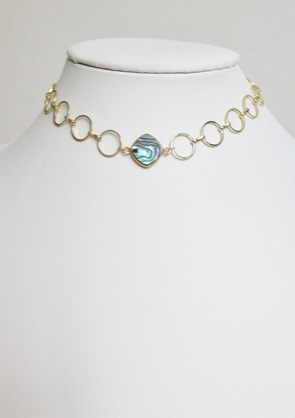 MONTANA CELESTE CHOKER NECKLACE ABALONE SHELL WHOLESALE 1