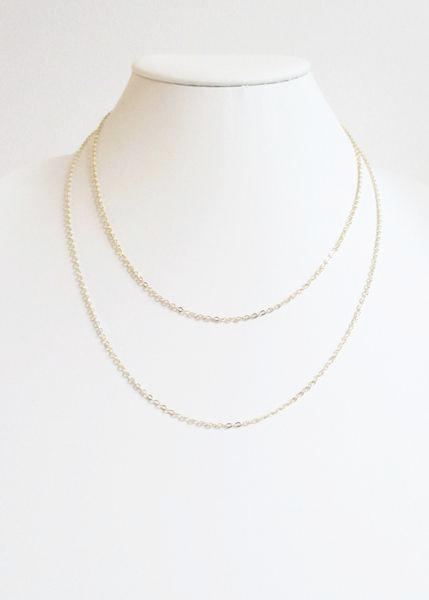 SL CABLE DOUBLE TIERED MID LENGTH NECKLACE WHOLESALE 1