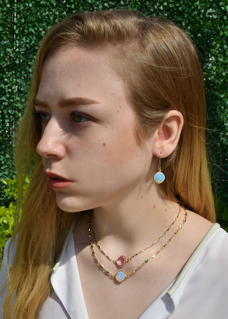 CELESTE SOLO WHITE OPAL EARRINGS WHOLESALE