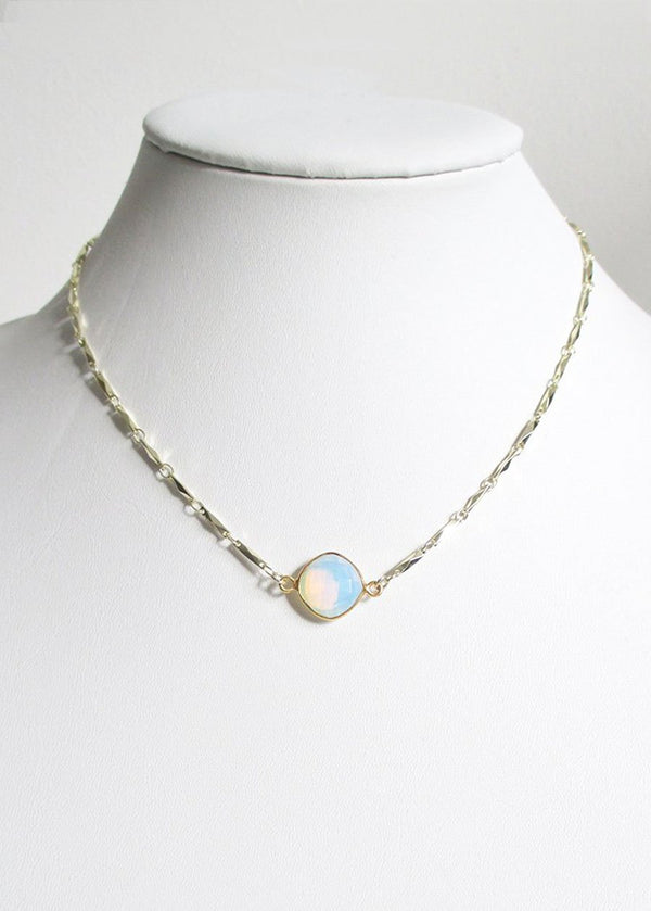 ANYA CELESTE NECKLACE WHITE OPAL WHOLESALE 1